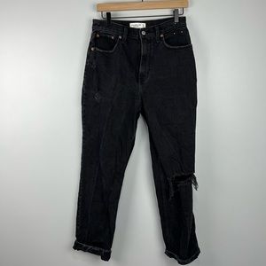 Abercrombie & Fitch 90s Straight Ultra High Rise Black Jeans